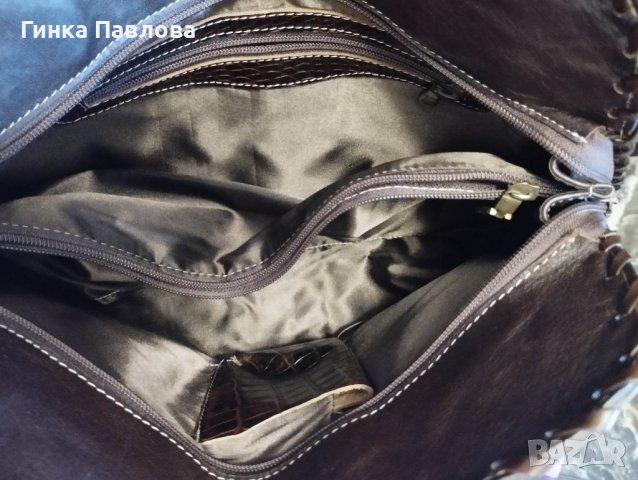 Дамска чанта-естествена кожа, снимка 6 - Чанти - 36167645
