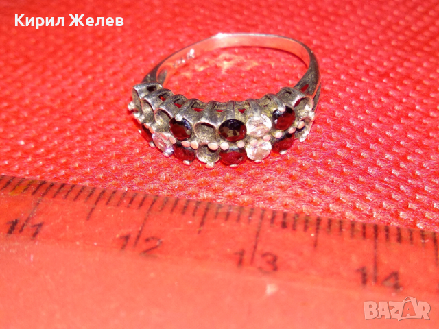 СТАР МАРКОВ СКЪПОЦЕНЕН СРЕБЪРЕН ПРЪСТЕН СРЕБРО 925 с МАРКАЗИТИ и ЦИРКОНИ Някои КАМЪНИ ЛИПСВАТ! 41813, снимка 5 - Пръстени - 44612632