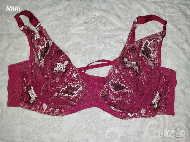 Ulla Popken 100 C Червен дантелен сутиен , снимка 9 - Бельо - 53290575