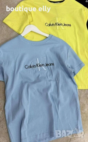 дамска тениска в жълто и синьо, снимка 2 - Тениски - 53132914