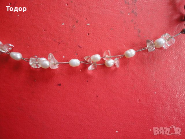 Колие гердан естествени перли и камъни , снимка 7 - Бижутерийни комплекти - 40427275