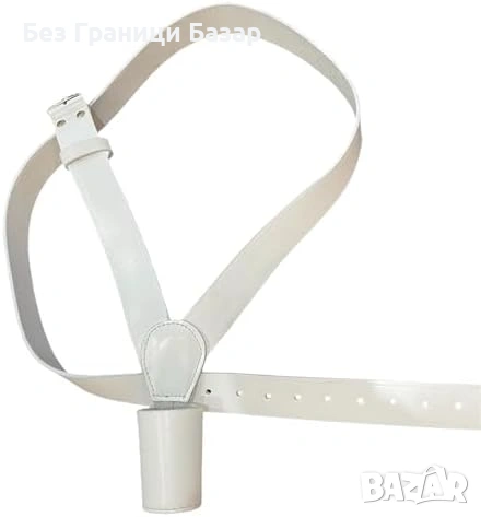 Нов Презраменен държач за знаме естествена кожа бял колан за флагщок през рамо регулируем, снимка 7 - Други - 54076635