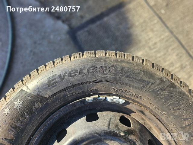 Гума с джанта 225/75/16С , снимка 11 - Гуми и джанти - 52612140