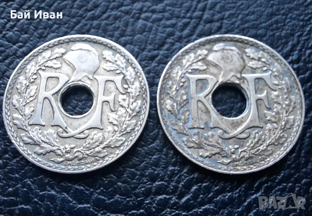 Стара монета 10 сантима 1935 г. и 1936 г.Франция - красиви !, снимка 6 - Нумизматика и бонистика - 42211307