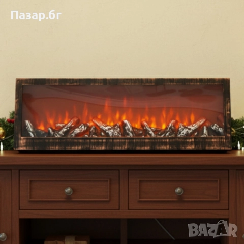 Изкуствена LED камина 24'' – уют и пламък без дим и поддръжка, снимка 3 - Декорация за дома - 52501351
