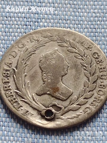 Сребърна монета 10 кройцера 1765г. Мария Терезия Прага Бохемия 13714, снимка 4 - Нумизматика и бонистика - 42903794