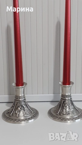 Немски свещник от калай Antik*Vintage #116