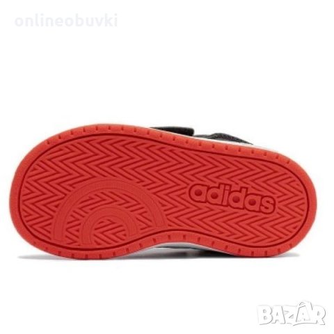 НАМАЛЕНИЕ!!!Бебешки спортни обувки ADIDAS Hoops Черно с червени ленти GZ7780, снимка 6 - Бебешки обувки - 34439120