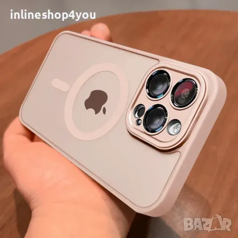 Матов MAGSAFE Кейс за Apple iPhone 16 Pro Max със защита на камерите, снимка 6 - Калъфи, кейсове - 47263120