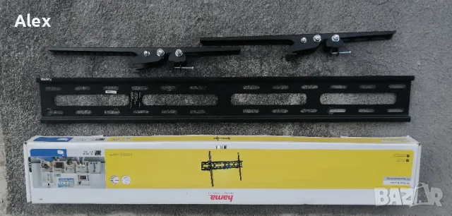 Стенна стойка за телевизор, HAMA 60 кг.  37"-75" (94-190 см) , снимка 5 - Стойки, 3D очила, аксесоари - 49656815