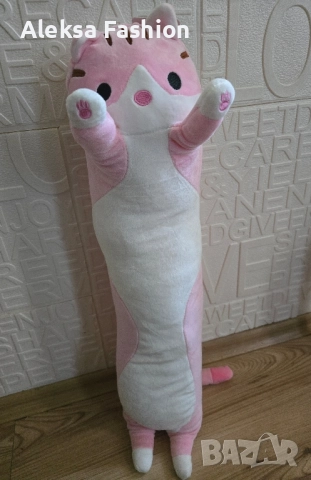 Плюшено дълго коте за гушкане мачкане и игра, снимка 5 - Плюшени играчки - 52158242