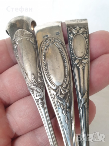 Посребрени щипки, снимка 10 - Антикварни и старинни предмети - 52488358