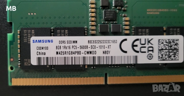 DDR5 SODIMM 8GB x2 PC5-5600B памет за лаптоп, снимка 3 - RAM памет - 53012484