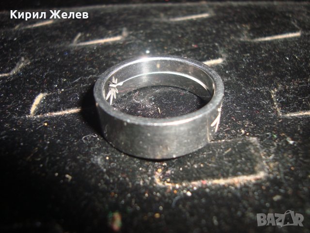 КРАСИВ МОДЕН НЕРЪЖДАЕМ СТОМАНЕН ПРЪСТЕН ТИП ХАЛКА 19628, снимка 8 - Пръстени - 32101890