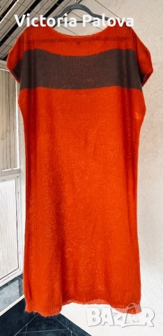 VINTAGE рокля/ туника STILE BENETTON - оранжев бохо шик с мохер