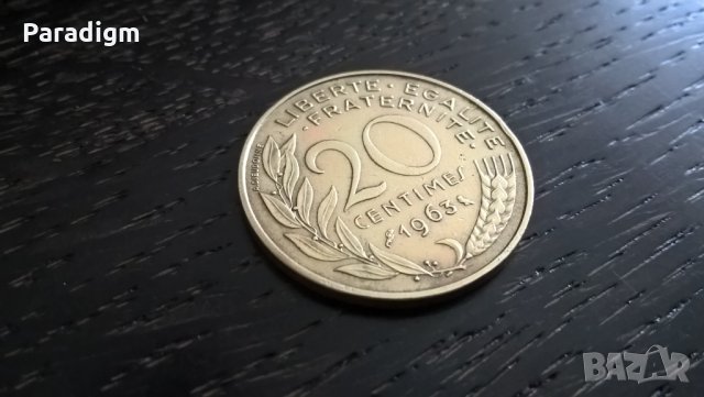 Монета - Франция - 20 сентима | 1963г.