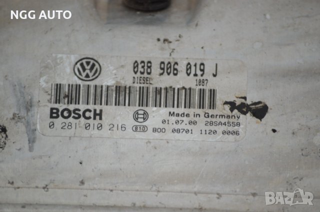 Компютър Двигател ECU 038 906 019 J / 038906019J / BOSCH / 0 281 010 216 / 0281010216, снимка 2 - Части - 39772896