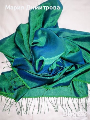 Прекрасен шал хамелеон 185/66, снимка 2 - Шалове - 37340336