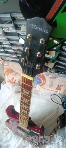 Електрическа китара SG (AC-DS), може да се комбинира с кубе, процесор, аксесоари!, снимка 4 - Китари - 56063226