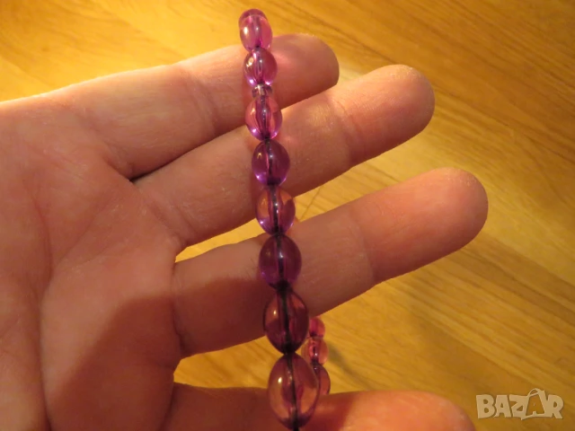 Броеница, виолетова османска броеница с орнаменти, турска броеница  с 33 мъниста, снимка 3 - Антикварни и старинни предмети - 50741519