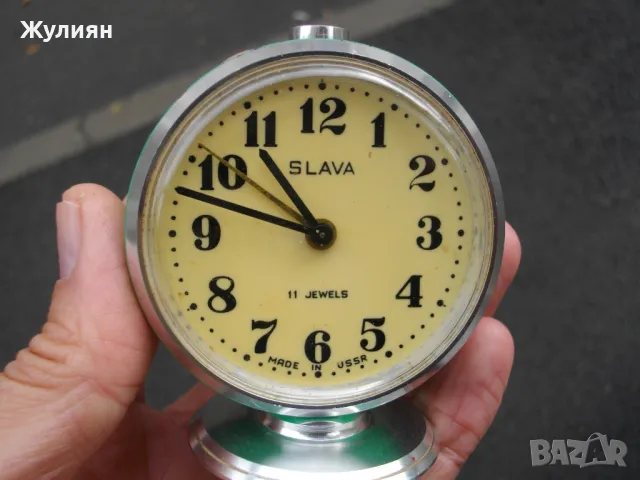 КОЛЕКЦИОНЕРСКИ БУДИЛНИК СЛАВА SLAVA , снимка 6 - Антикварни и старинни предмети - 47405929