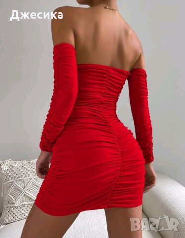 Малка червена рокля, снимка 2 - Рокли - 42901311