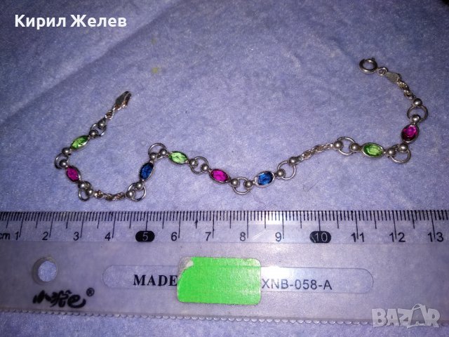 СКЪПОЦЕННА ПОСРЕБРЕНА ФИНА ФЕШЪН ГРИВНА от БЛАГОРОДНА СТОМАНА с ПЕЧАТ 925 и ФАСЕТИРАНИ КАМЪНИ 36151, снимка 5 - Гривни - 39521558