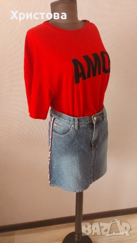 Дънкова пола с кантове - 12,00лв., снимка 10 - Поли - 30468116