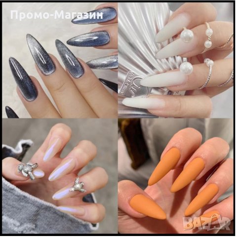 Остри форми за изграждане на поли гел / Polygel - 100бр, снимка 6 - Продукти за маникюр - 32018032