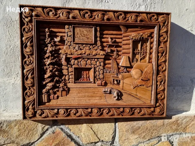 Дърворезба за подарък часовници икони, снимка 2 - Икони - 20914420