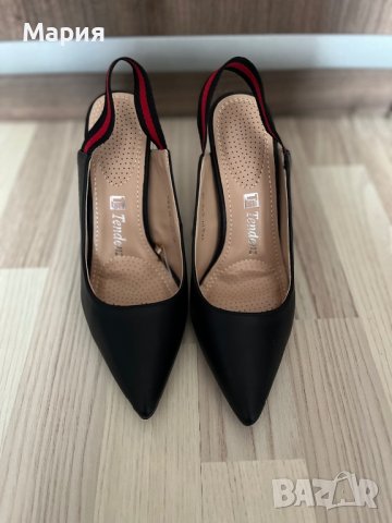 Черни обувки на висок ток, снимка 2 - Дамски обувки на ток - 36863521