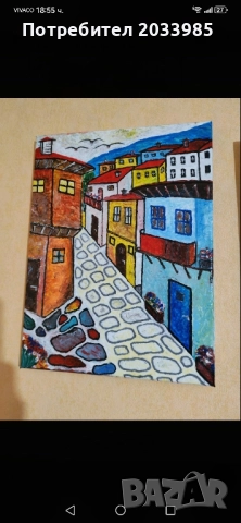Картина арт улица Велико Търново. , снимка 2 - Картини - 51736418