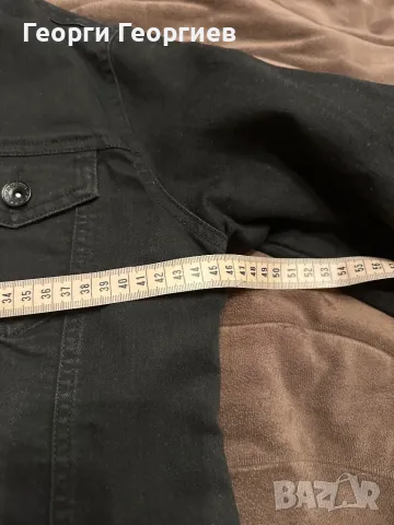 Черно, еластично, дънково яке, снимка 6 - Якета - 49521299