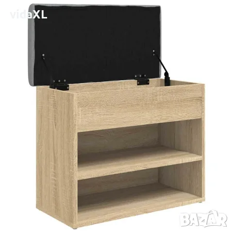 vidaXL Пейка за обувки, сонома дъб, 62x32x50 см, инженерно дърво, снимка 8 - Маси - 56148101