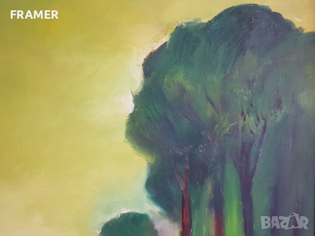 Петър Марангозов Край Китен 1992 година маслена картина, снимка 4 - Картини - 39354554