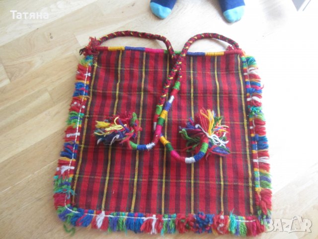 РЪЧНО ТЪКАНА ТОРБА  –100% ВЪЛНА; ръчно  тъкано и бродирано   ПЛАТНО  ;ПОКРИВКИ;КЪРПИ;калъфки ;