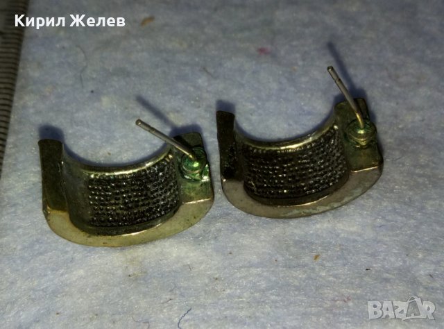 ЧИФТ СТАРИ НИКЕЛИРАНИ СРЕБРИСТИ ВИНТИДЖ БРОНЗОВИ ОБЕЦИ с ВЕРСАЧЕ ОРНАМЕНТИКА 38881, снимка 6 - Обеци - 42116419