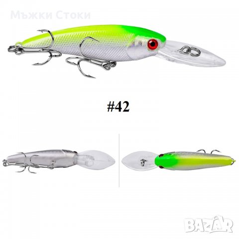 Воблер / Воблери модели от №42 до №51, изкуствена примамка, фалшива стръв 10 цвята, снимка 3 - Такъми - 37614078