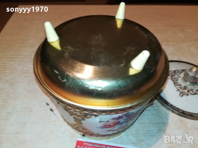 МЕТАЛНА КУТИЯ С КАПАК И ДРЪЖКА ОТ ФРАНЦИЯ 2609212010, снимка 4 - Антикварни и старинни предмети - 34261308