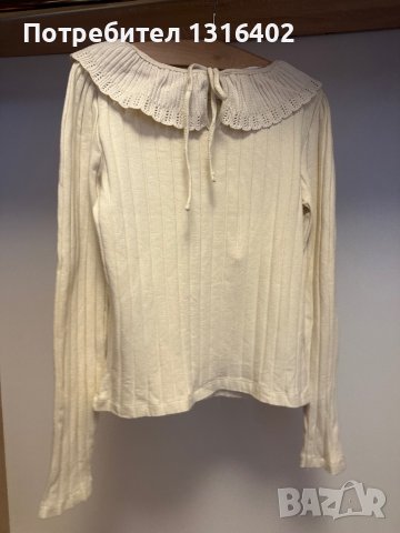 Блузка с якичка “Mango”, размер Xs/S, снимка 3 - Блузи с дълъг ръкав и пуловери - 44390650
