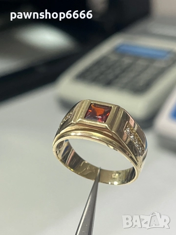 Златен пръстен 14 карата, снимка 8 - Пръстени - 51988804