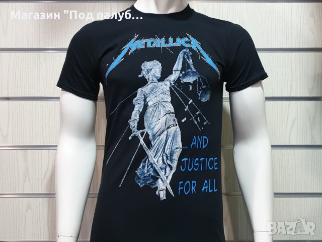 Нова мъжка тениска с дигитален печат на музикалната група METALLICA and justice for all с гръб, снимка 5 - Тениски - 29878493