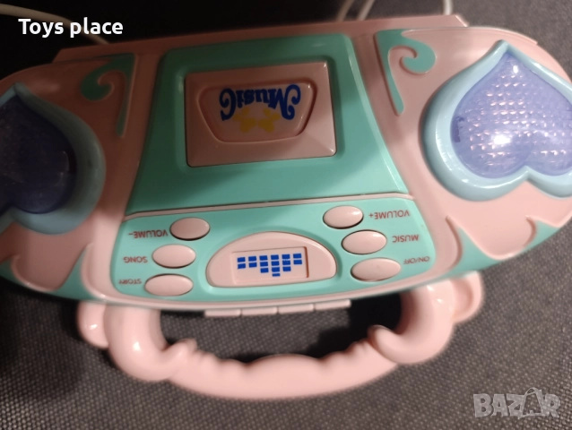 Касетофон с микрофон и слушалки, караоке , снимка 5 - Музикални играчки - 52666095