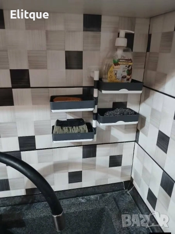 Въртящ се органайзер за баня или кухня с 4 нива, снимка 10 - Други стоки за дома - 52925900