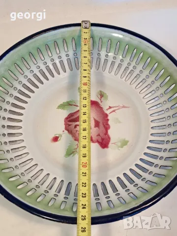 метална емайлирана фруктиера 1957г.    21/6, снимка 6 - Аксесоари за кухня - 49972306