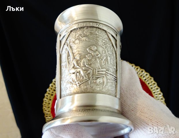 Чаша от калай за вино,три романтични картини. , снимка 11 - Антикварни и старинни предмети - 44238903