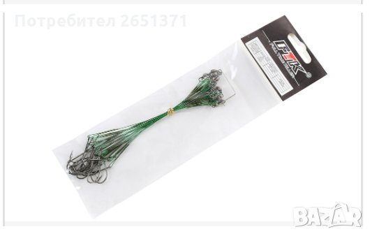 Кука със стоманен повод FTK, 20 броя в опаковка, снимка 11 - Такъми - 33946395