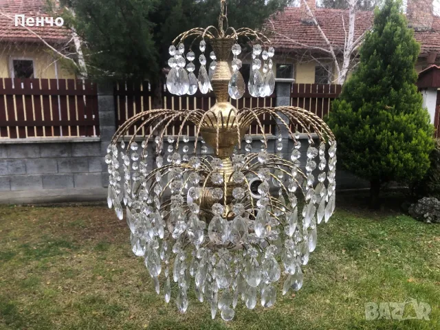 старинен кристален полилей , снимка 3 - Антикварни и старинни предмети - 48331665