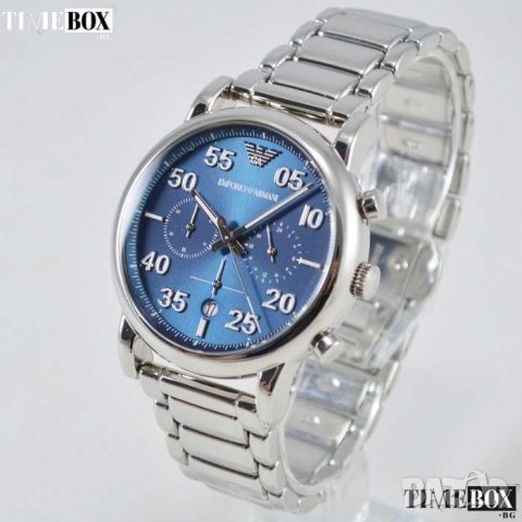 EMPORIO ARMANI AR11132 Luigi Chronograph Blue. Нов мъжки часовник, снимка 1 - Мъжки - 30517337