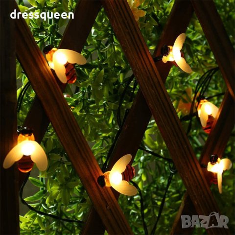 3702 Градински лампички със соларен панел и форма на пчели, снимка 9 - Други стоки за дома - 37640106